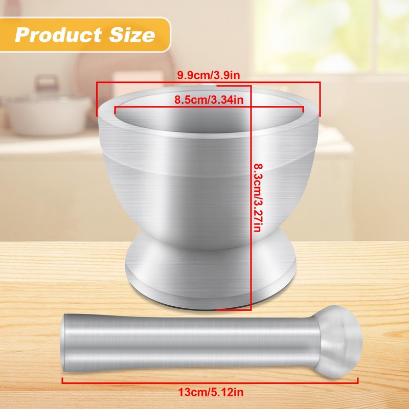 Xpieoyrm 304 Stainless Steel Mortar with Pestle