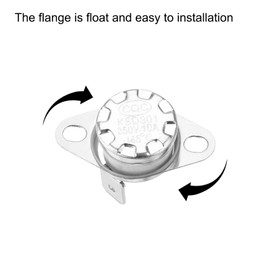 uxcell KSD301 Thermostat 145°C/293°F 10A Normally Closed N.C Adjust Snap Disc Temperature Switch for Microwaves,Oven,Coffee Maker 5 Pcs,Ceramic Material