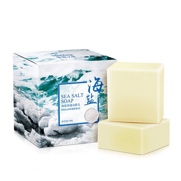 Sea Salt Soap, Natural Goat Milk Soap, Sea Salt and Goat Milk Soap for Relief of Eczema, Skin Cleansing in All Skin Diseases