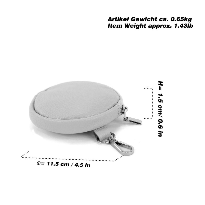 modamoda de - P10 Italian Leather Coin Purse Bag Pendant,