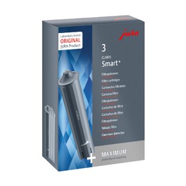 JURA Original - Claris Smart+ Filter Cartridge with Automatic Filter Detection - TÜV-Certified Hygiene - Pack of 3 - 24233, Grey