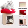 Mushroom Cat House Bed for Small Cats Kittens: Plush Semi-Enclosed