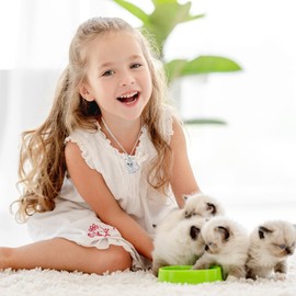 Lanqueen Sister Gifts from Sister Cute Cat Necklace, Lovely Cat Hypoallergenic Cubic Zirconia Cat Jewelry for Girls Teens Women Daughter Christmas Birthday Gifts, Cat Lover Gifts