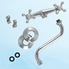 gospo Kitchen Tap, Sink Mixer Tap for Wall Mounting, Retro