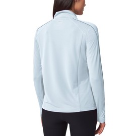 Mondetta Womens Hiking Athletic Workout Tops - Lightweight Quarter-Zip Pullover (Blue, L)