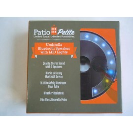 PATIO PETITE New PATIO PETITE UMBRELLA BLUETOOTH SPEAKER WITH LED LIGHTS