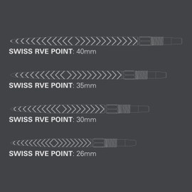 TARGET Darts Swiss Point Dart Points, RVE (3 Pack Set of Tips) 40MM –Silver | Change Dart Points, Swiss Storm Points, Professional Darts Accessories