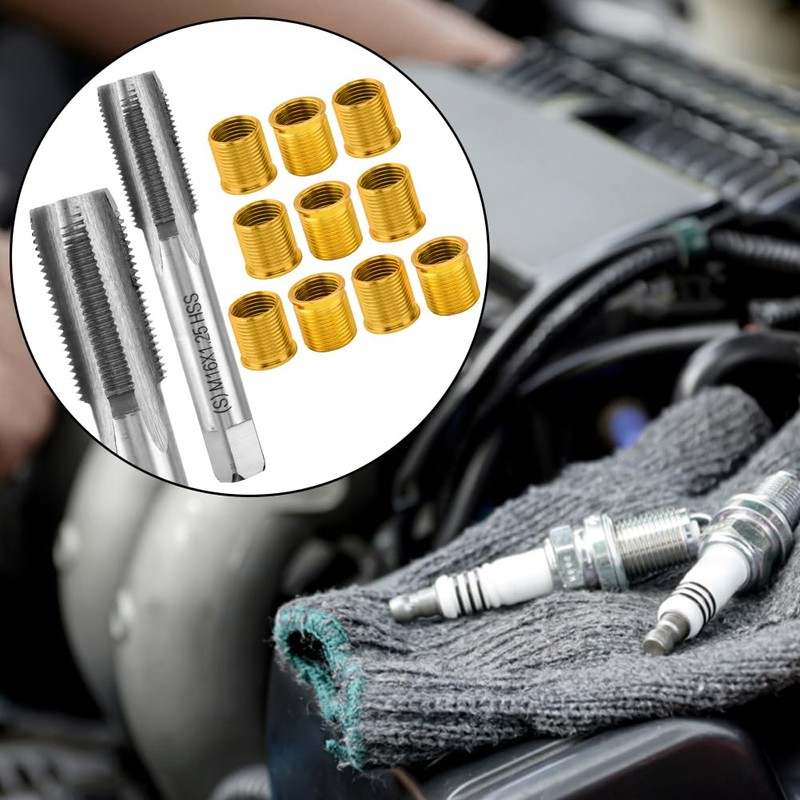 NINEFOX Spark Plug Thread Repair Kit M14x1.25, Thread Spark Plug