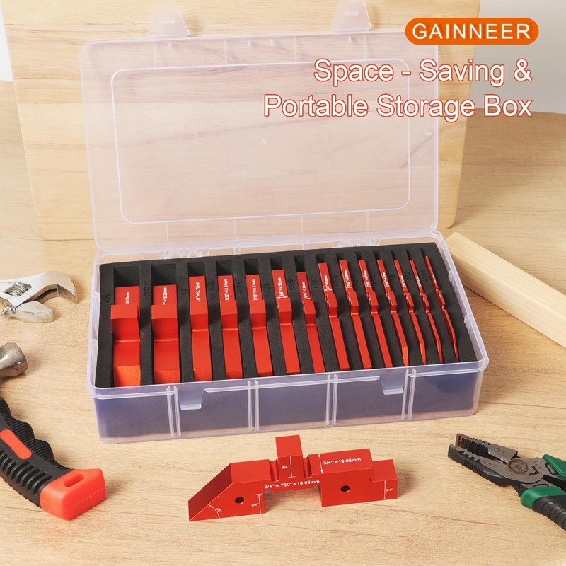 GAINNEER Router Table Setup Bars - 14 Pcs Precision Woodworking