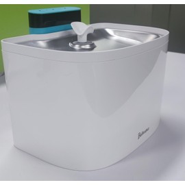 Bellkaspet Cat Water Fountain, App Control Cat Fountain, 122oz/3.6L Pumpless Water Fountains for Cats Indoor with Stainless Steel Tray, Wi-Fi Dog and Pet Water Fountain (White, Fountain+8 Fliters)