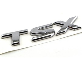 Chrome Letters TSX Badge Emblem Logo Decal Replace Fit for Acura TSX Rear Trunk