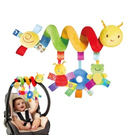 deegbbyi Baby Kinderwagen Spielzeug, Raupen Spiral Spielzeug, Hängendes Spiral Plüsch Toy, zum Aufhängen an Kinderwagen, Babyschale oder Kinderbett, für Neugeborene Geschenk