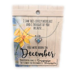 I saw this necklace and thought of you - Birthstone Necklace - December