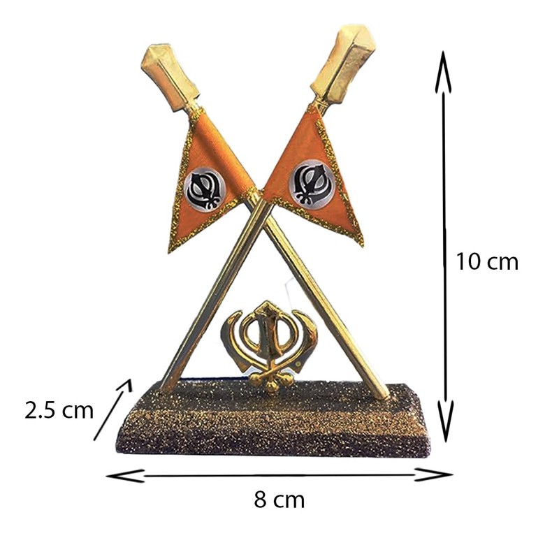 BEXCO Nishan Sahib Flag with Khanda Symbol – 4 Inch