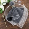 Tableclothsfactory 10 Pack | Silver Sheer Organza Decorative Dinner Table