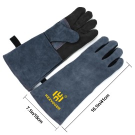 HITBOX HZXVOGEN 16‘’ 932°F Heat resistant Work Gloves Welding Gloves Grilling gloves