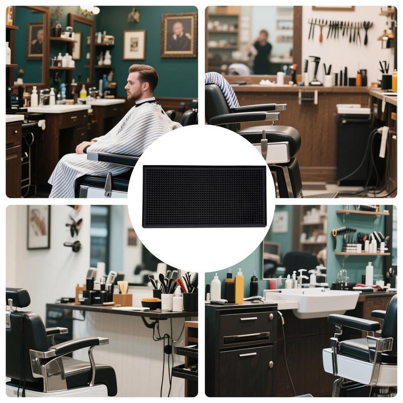 Barber Tool Mat | Barber Organizer Pads,Non-Slip Professional Pads for