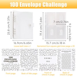 Vordpe 100 Envelopes, 100 Envelopes, Challenge Binder with Money Envelopes, Funny Budget Folder, Financial Planner, Couples, Offices, Home, School, Saving Money