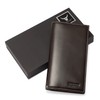 HISCOW Minimalist Checkbook Cover - Italian Leather (Antiqued Coffee)