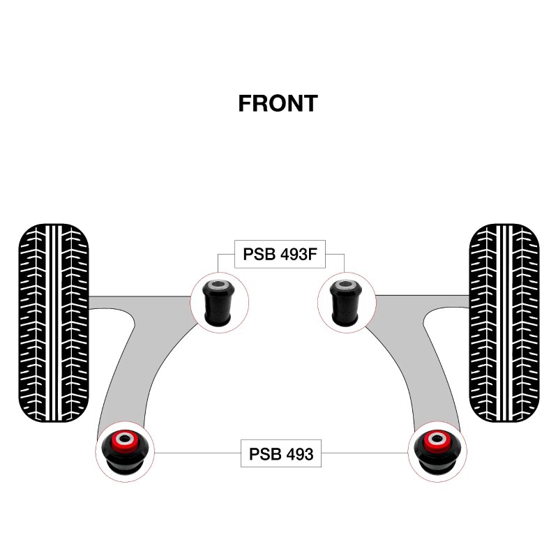 PSBushings 4x Scion TC (11-16) Front Lower Arm - Front