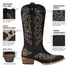 HISEA Rollda Cowboy Boots for Women Western Cowgirl Boots with