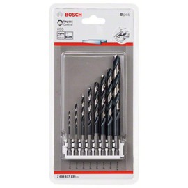 Bosch Professional 8-Piece Impact Control HSS Twist Drill Bit Set (for Metal, Hammer Drill Accessories)