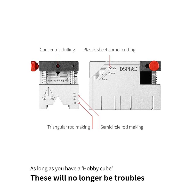 DSPIAE All-in-One Hobby Processing Platform, Precision Model Cutting Cube, Drilling
