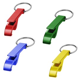 4 Colourful Key Ring with Bottle Opener Bottle Opener Can Opener Pendant Can Opener Can Be Written On Multi-Coloured
