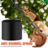 Qualirey 6 Pcs Metal Squirrel Baffle Squirrel Proof Spring for