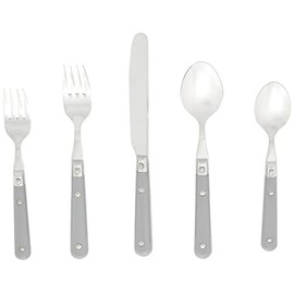 Ginkgo International Le Prix Stainless Steel Dishwasher-safe 30piece flatware set, Service for 6, Grey (22719)
