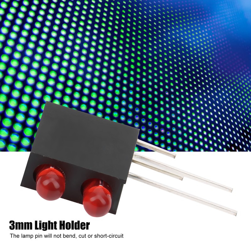 100Pcs 3mm Light Holder Dual Hole LED Diode Lamp with
