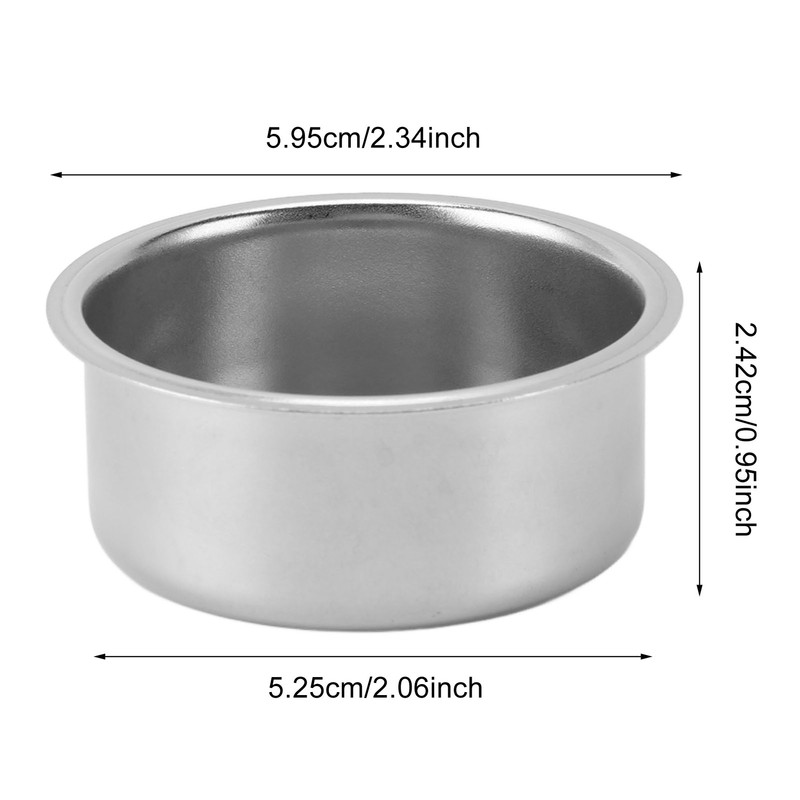 3Pcs Coffee Portafilter Filter 51mm Stainless Steel Double Serving Rust