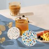 6 Pcs Coasters for Drinks with Holder, Terrazzo Marble Absorbent