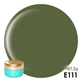 ella BY SHINYGEL Color Gel E111 Mellow Green (Elabai Shiny Gel) [UV/LED Compatible]