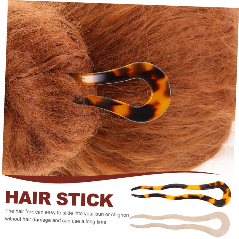 VICASKY 2pcs U Shaped Hair Pins Elegant French Style Bun