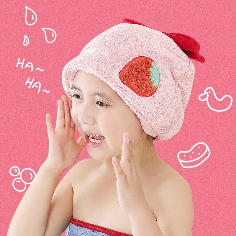 Foyadi Toalla de secado de pelo para niños y niñas,