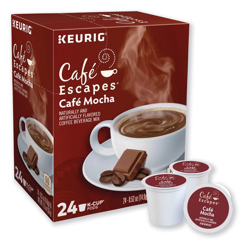 Café Escapes Café Mocha, K-Cup Portion Pack for Keurig Brewers,