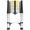 BOCOM 12.5 FT Aluminum Telescoping Ladder, Lightweight Multi-Purpose Collapsible Extension