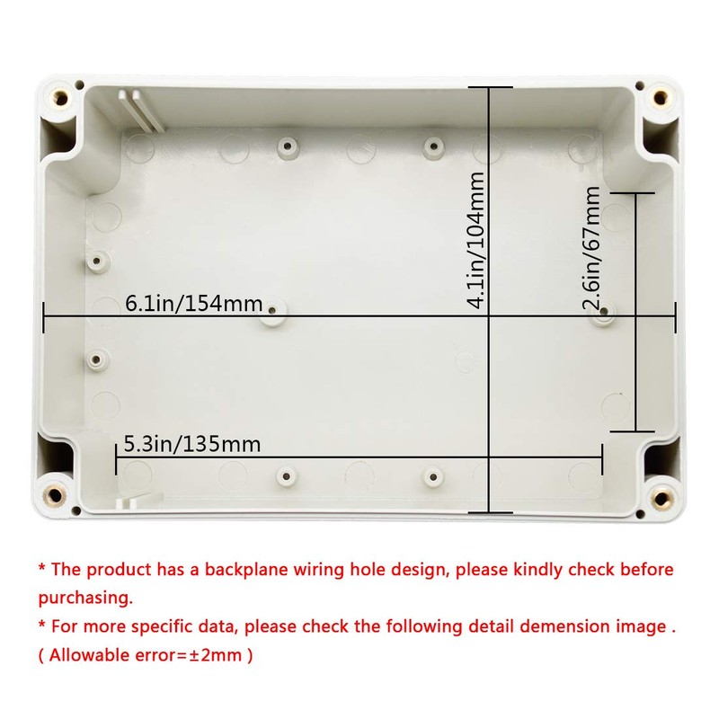 LeMotech ABS Plastic Junction Box Dustproof Waterproof IP65 Electrical Enclosure