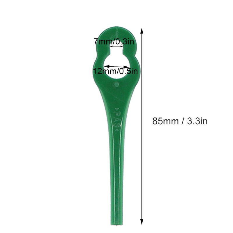 100pcs Plastic Grass Trimmer Blades Lawn Mower Replacement Cutting Blades