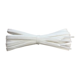 Fabmania White 6mm flat cotton shoe laces - Length 140cm