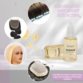 Sunya Tape in Extension Remover, Wig Glue Remover, Tape in Hair Extensions Remover, Fast Acting Hair Extensions Remover 30ml