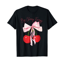 Coquette Bows with cherries Big Cherry Energy Cute Coquette T-Shirt
