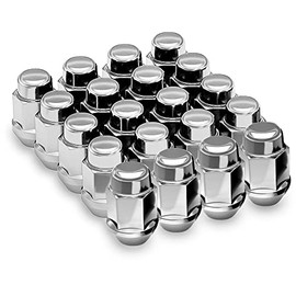 Richeer 20PCS 1.4 inch Wheel Lug Nuts Chrome, 12x1.5 Closed End Bulge Acorn Lug Nuts Aftermarket Tuner for Accord Civic Element HR-V Escape Sierra