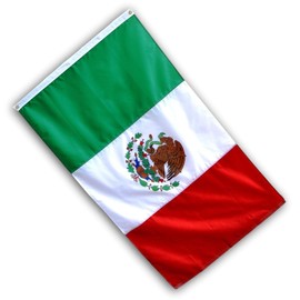 US Flag Factory - 4x6 FT Mexico Mexico Flag (Sewn Stripes) Outdoor SolarMax Nylon - Made in America (4x6 FT)