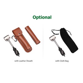 Survival Tool 4-Edge Manual Auger Settler Wrench Bushcraft Scotch Eye Hand Auger Drill for Woodworking Camping Firewood Splitting