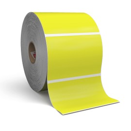 3” X 2" Direct Thermal Perforated Stickers Labels for Barcodes, Address, Small Business Labeling, Inventory and Color Coding - Compatible with Zebra, Rollo, Munbyn, and More (1 ROLL, Yellow)