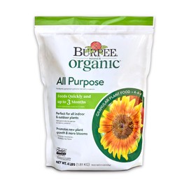 Burpee Natural Purpose Granular 4-Lb Organic Food for Growing Strong Plants | Good for Vegetable Garden, Flower Garden & Seed Starting, 4 lb, 4lb. Bag