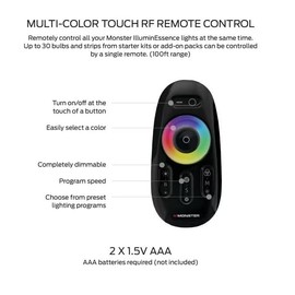 Monster Illuminessence 5V Voltage USB Powered Supply Holiday RGB LED Light Strip Ambiance Decorative Light Amazing Multi-Color Indoor and Outdoor Mood Light Kit