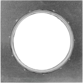 ECOPRO VENT 6" Inch Duct Connector Flange - Galvanized Steel with Rubber Gasket - HVAC Connector, Round Straight or Flex Pipe Flange for Efficient Airflow in Residential and Commercial Systems